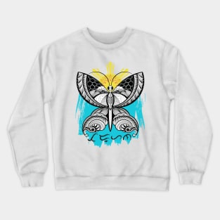 Tribal line Art Butterfly / Baybayin word Tadhana (Destiny) Crewneck Sweatshirt